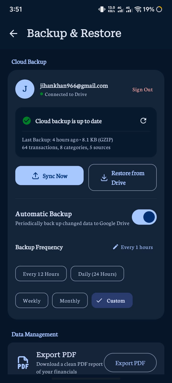 Google Drive Cloud Backup